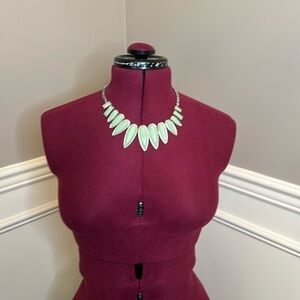 Mint and silver statement necklace